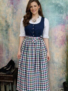 📌Authentic traditional high-quality Bavarian Dirndl with Blouse and Apron